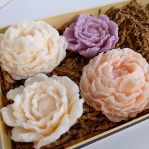 Roses and Peony Soaps set of 4